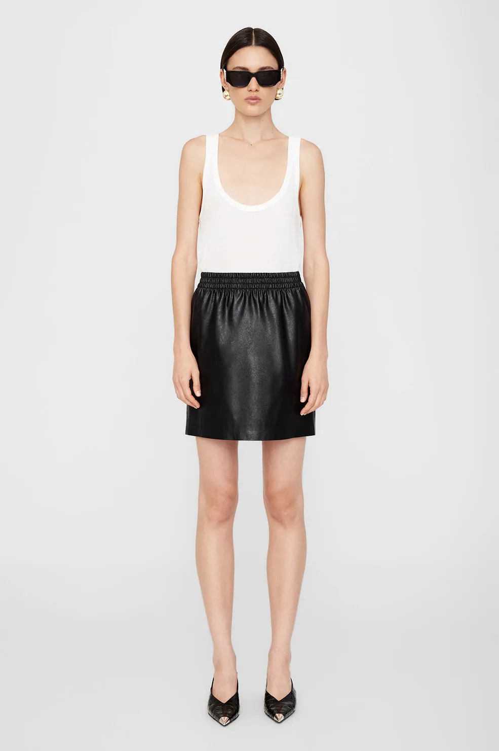 Soto Skirt - Black Vegan Leather