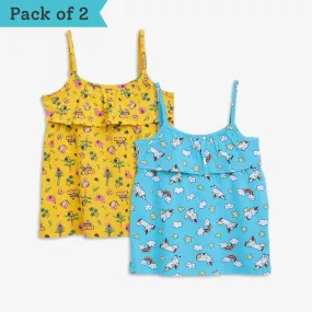 Strappy A-Line Top - 2 pack - Day at Zoo - Flying Unicorn