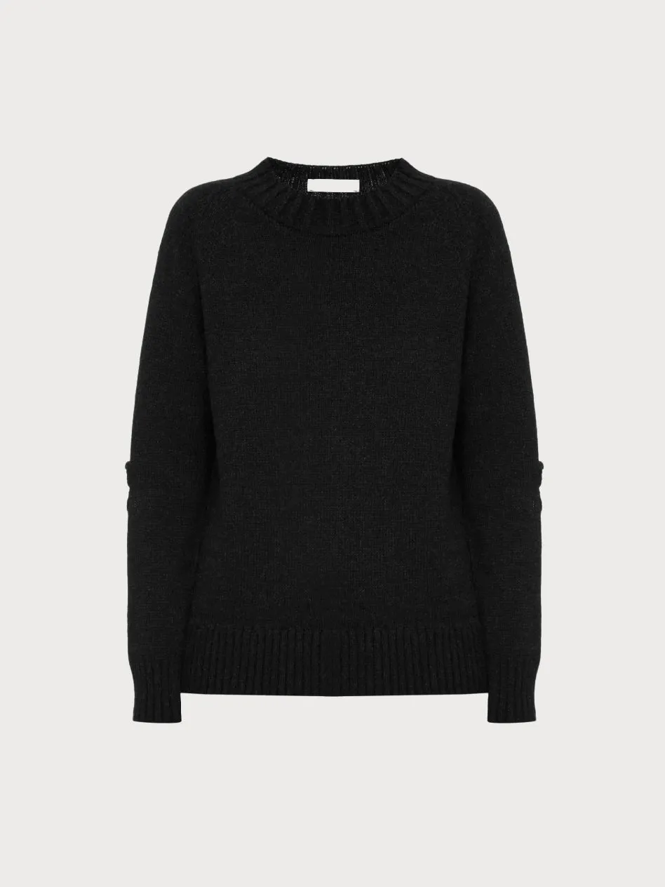 Sweater with Elbow Cuts