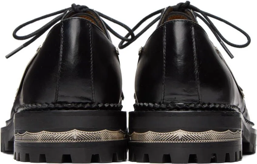 Toga Pulla Black Embellished Oxfords