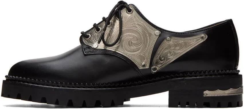 Toga Pulla Black Embellished Oxfords