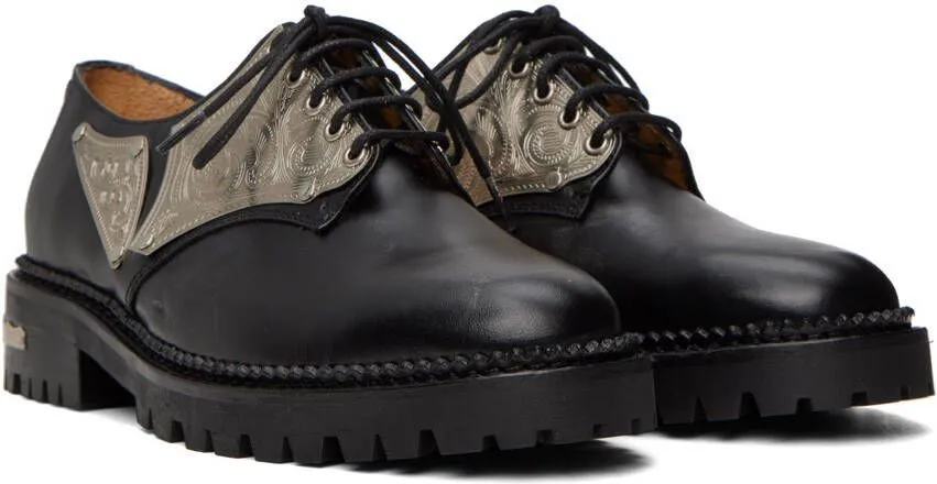 Toga Pulla Black Embellished Oxfords