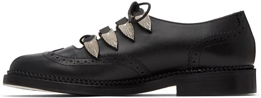 Toga Virilis Black Leather Oxfords