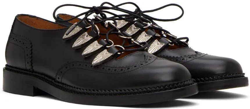 Toga Virilis Black Leather Oxfords