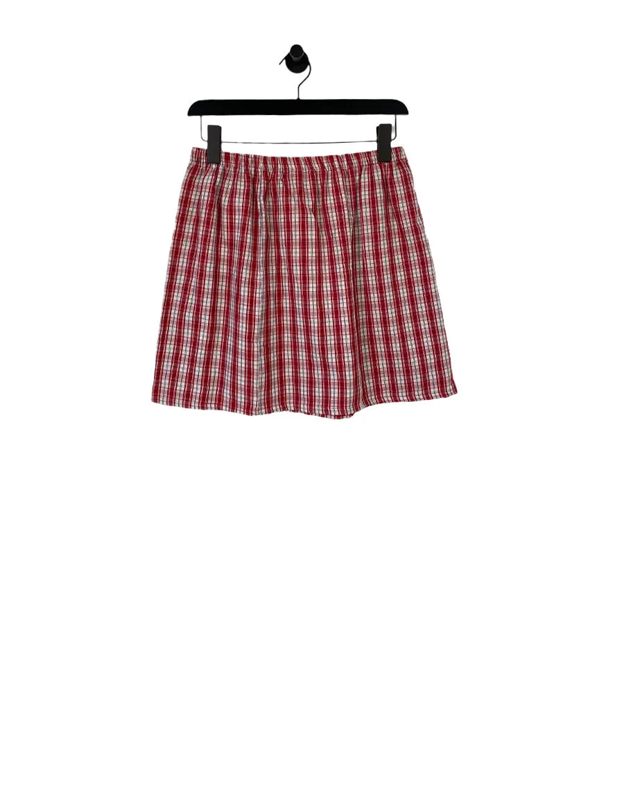 TOMMY CANDY CHECK TARTAN MINI GEMMA SKIRT (S/M)