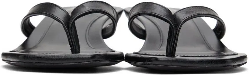 TOTEME Black Heeled Flip Flops