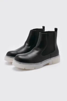 Track Sole Angled Gusset Chelsea Boot