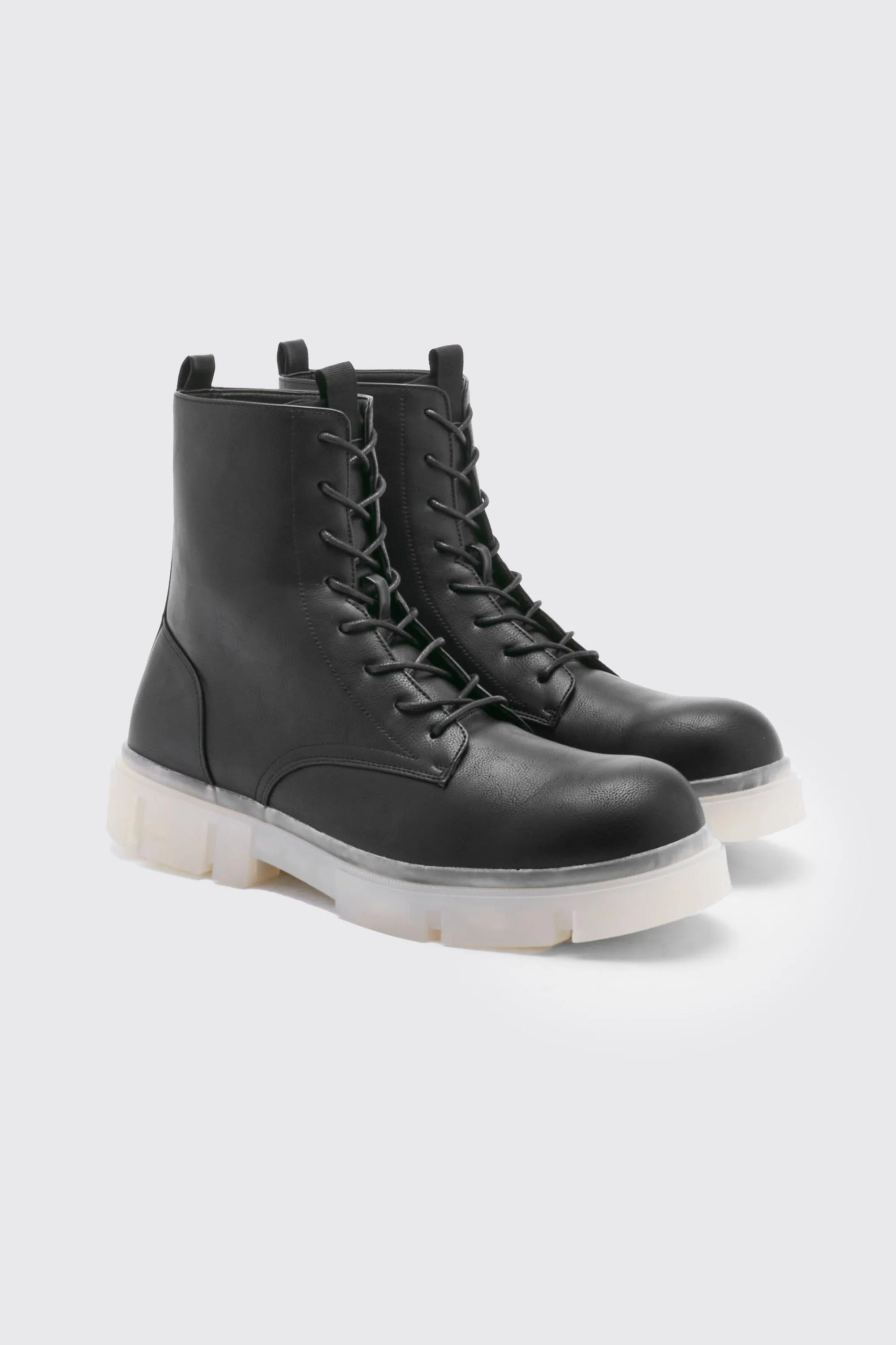 Track Sole Lace Up Boot