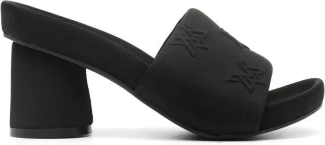 Vic Matie logo-embossed mules Black