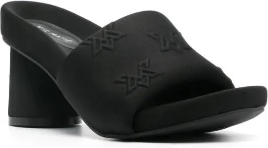 Vic Matie logo-embossed mules Black