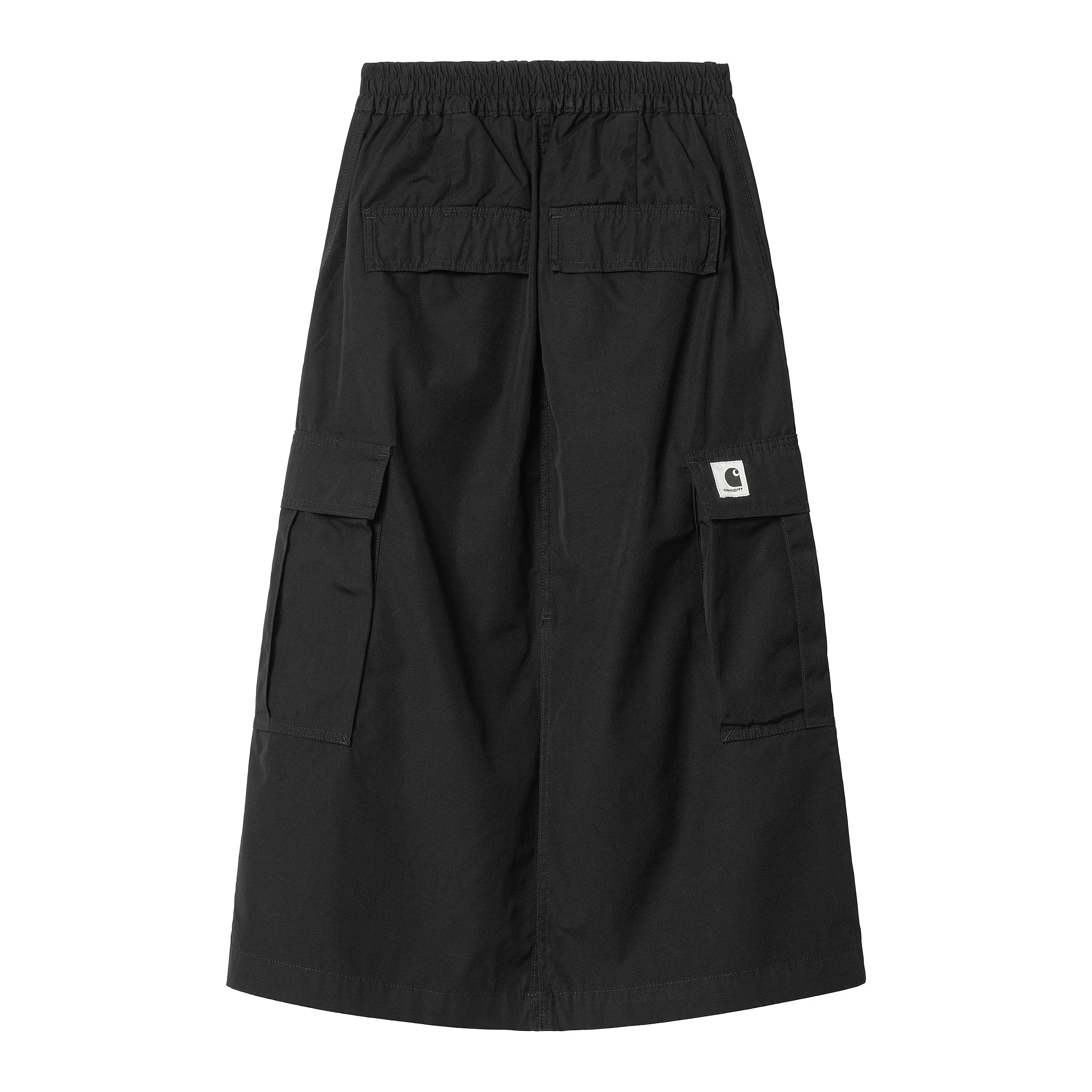 W' JET CARGO SKIRT BLACK RINSED