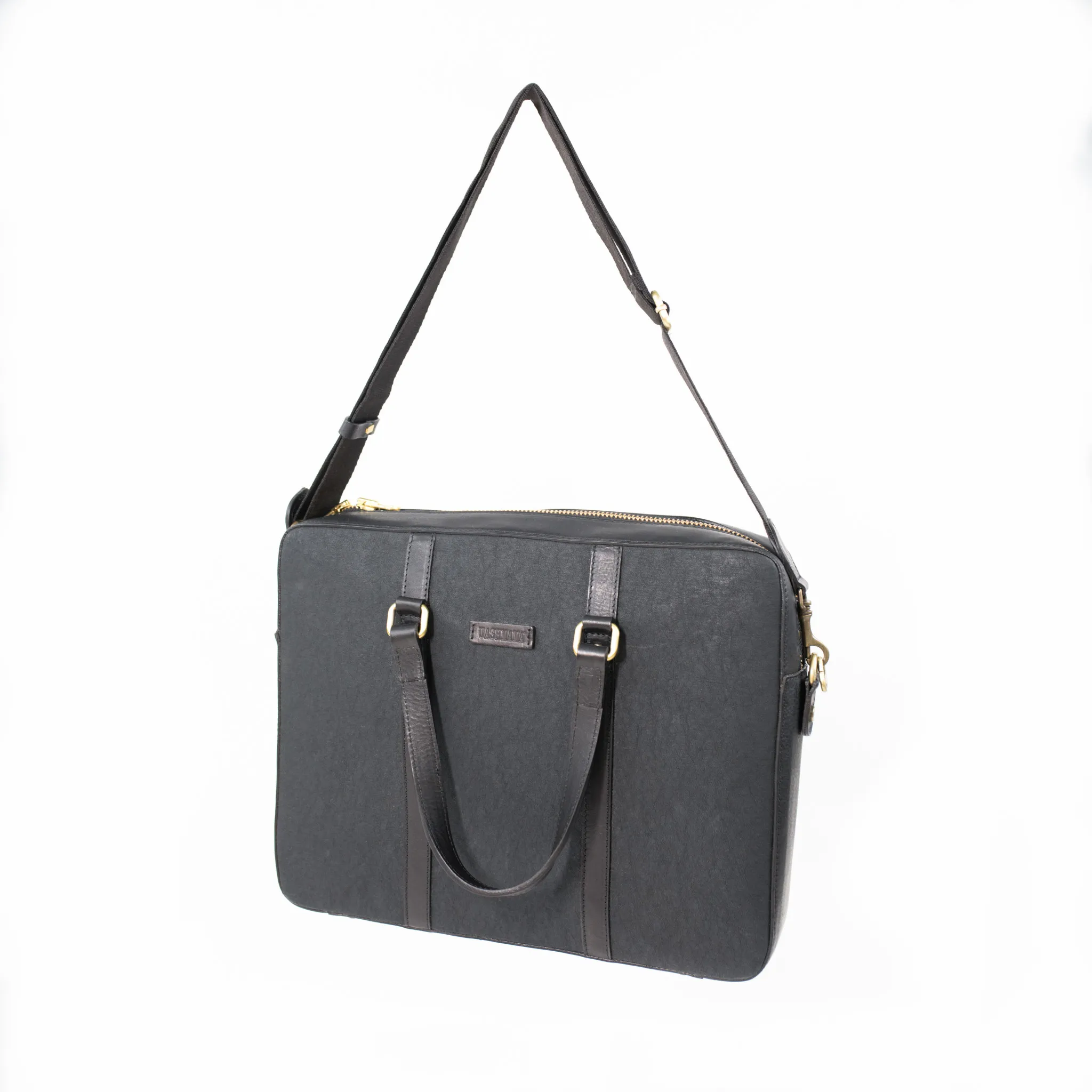 Washable Paper Laptop Case | Messenger Bag in Black